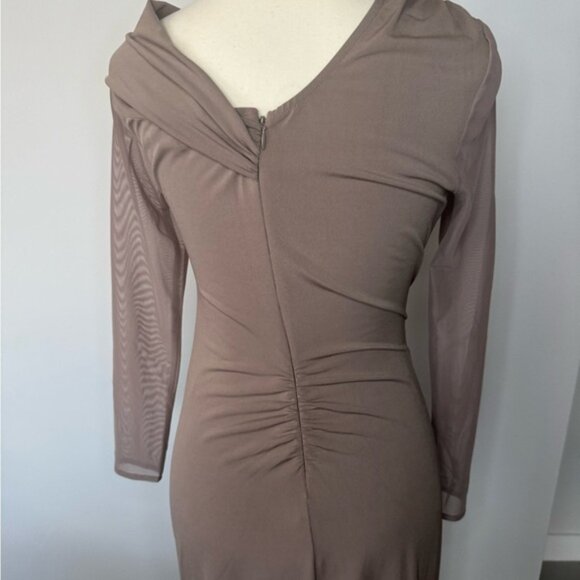 Self-Portrait One-Shoulder Ruched Midi Dress – Size 6 - Picture 9 of 16